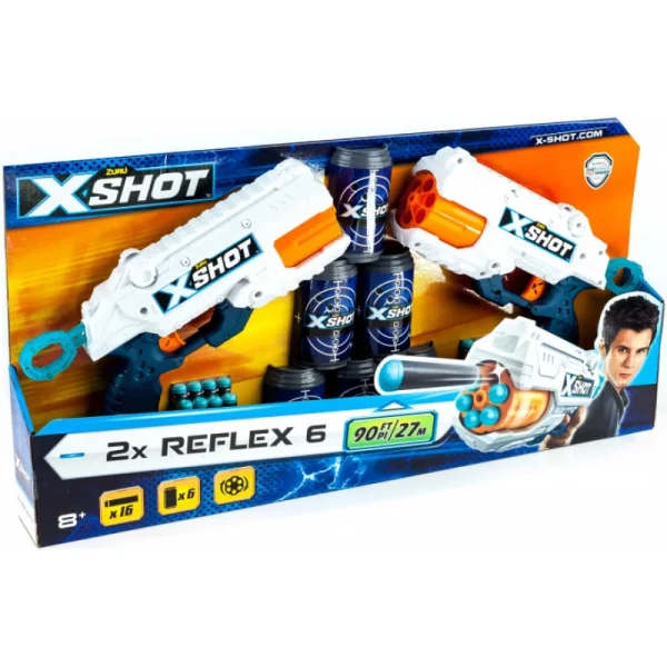 X-Shot Reflex 6 Combo Blaster Set - Includes 2 Blasters and 16 Foam Darts for Action-Packed Play - Image 7