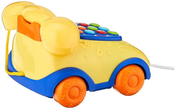 Winfun Talk ‘n Pull Phone - Interactive Toy Phone with Lights, Sounds, and Pull-Along Fun - Image 3
