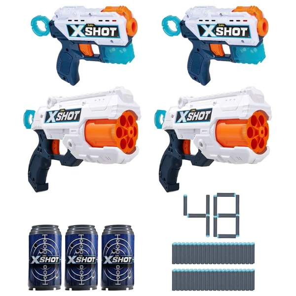 X-Shot Reflex 6 Combo Blaster Set - Includes 2 Blasters and 16 Foam Darts for Action-Packed Play - Image 3