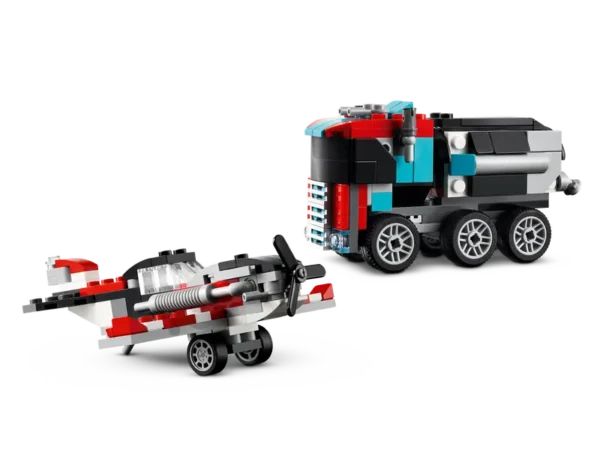 ليجو كريتور 3 في 1: الشاحنة المسطحة مع الهليكوبتر – LEGO Creator 3-in-1 Flatbed Truck with Helicopter (31146) - Image 12