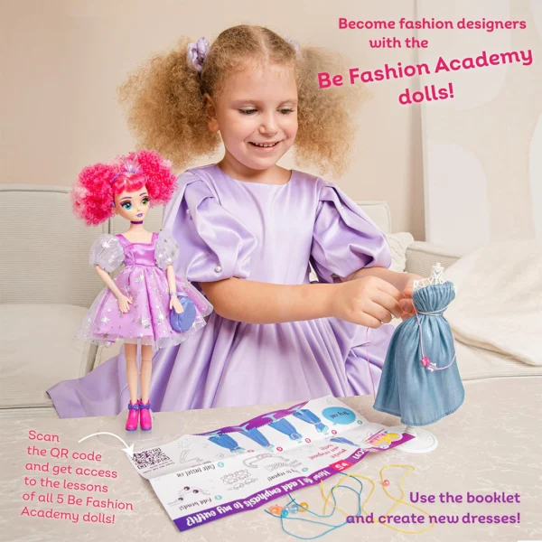 Be Fashion Academy – Fashion Doll with Extra Outfit - Image 2