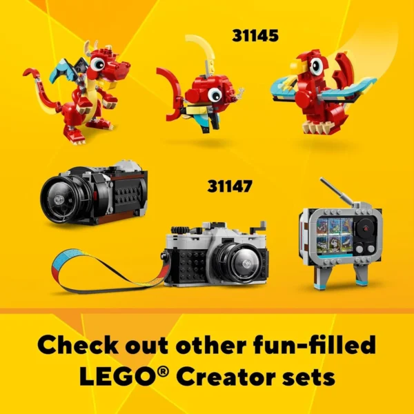 ليجو كريتور 3 في 1: الشاحنة المسطحة مع الهليكوبتر – LEGO Creator 3-in-1 Flatbed Truck with Helicopter (31146) - Image 4