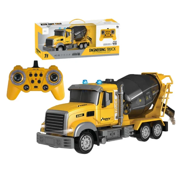 1:12 RC Cement Mixer Truck – Remote Control Construction Vehicle