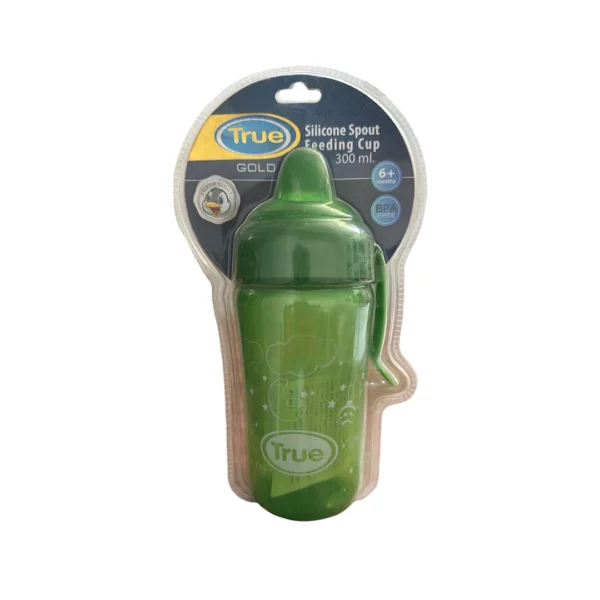 True Silicone Training Cup with Spout – Green (300ml) - Image 2