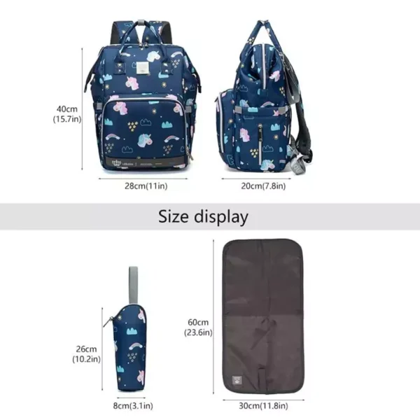 شنطة الأمومة الأصلية من ليكوين – الجيل السابع دايموند – مقاومة للمياه Lequeen Diamond 7th Edition – Waterproof Original Mommy Bag - Image 5