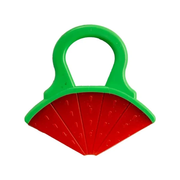 Bubbles Watermelon-Shaped Silicone Teether – 1 Piece