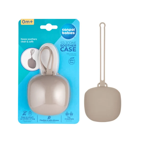Canpol Silicone Pacifier Case – Beige - Image 4