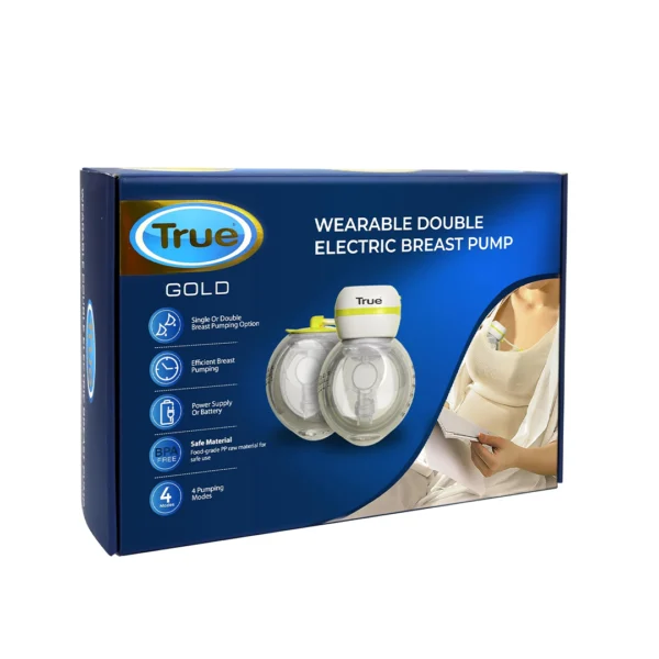 True Baby Wearable Double Electric Breast Pump – Yellow - Image 2