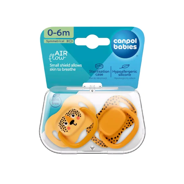 Canpol Babies Symmetrical Silicone Soother BabiesBoo – 0-6m – White - Image 2