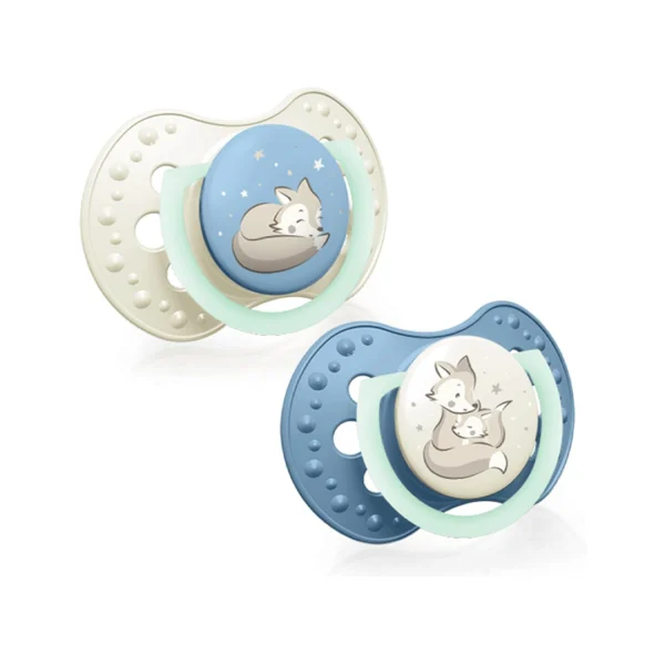 LOVI Dynamic Silicone Soothers – Blue (2 Pieces)