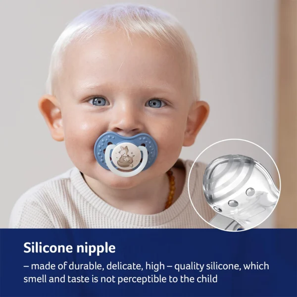 LOVI Dynamic Silicone Soothers – Blue (2 Pieces) - Image 4
